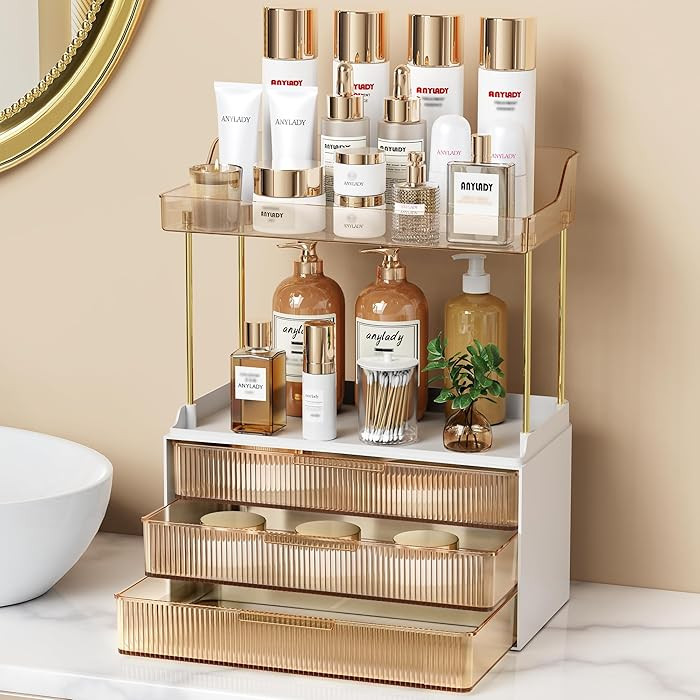 Bathroom Organizers and Storage, Makeup Organizer (Sturdy Durable Attractive), Ideal for Vanity, ... | Amazon (US)