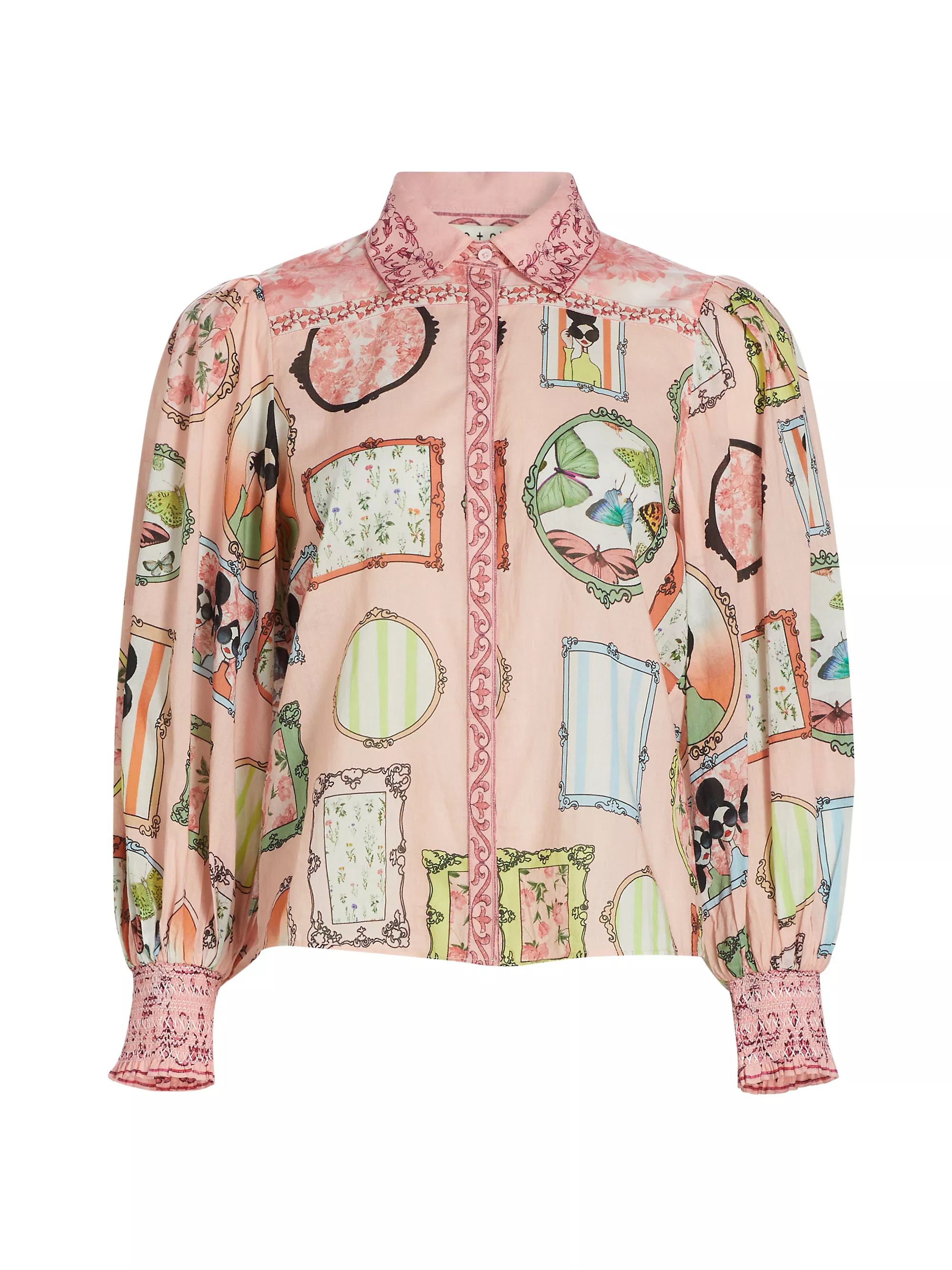 Tiffie Blouson-Sleeve Shirt | Saks Fifth Avenue