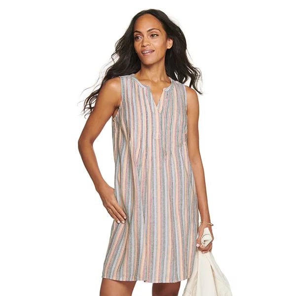 Women's Sonoma Goods For Life® Pintuck Linen-Blend Dress | Kohl's