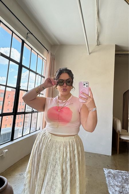 Curvy midsize 12/14 & petite 5’2” trendy spring summer outfit inspo & how to elevate a look with a quick up do and a pair of dope shades 😎 love these wide fit ballet flats from ASOS!

#LTKPlusSize #LTKMidsize #LTKStyleTip
