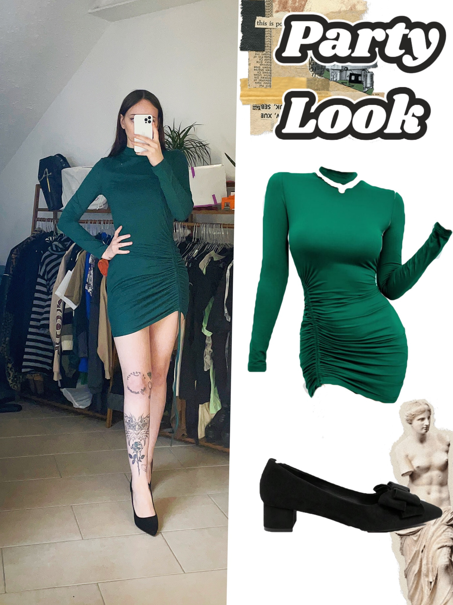 Mock Neck Dress in Green 

#LTKHoliday #LTKstyletip #LTKsalealert