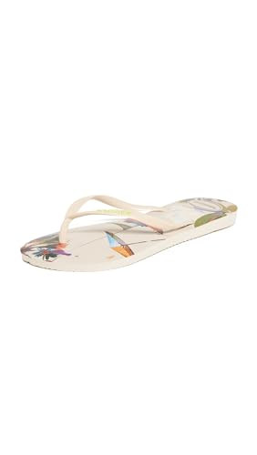 Havaianas Women's Slim Summer Bliss Flip Flops, Beige, 9-10 Medium US | Amazon (US)