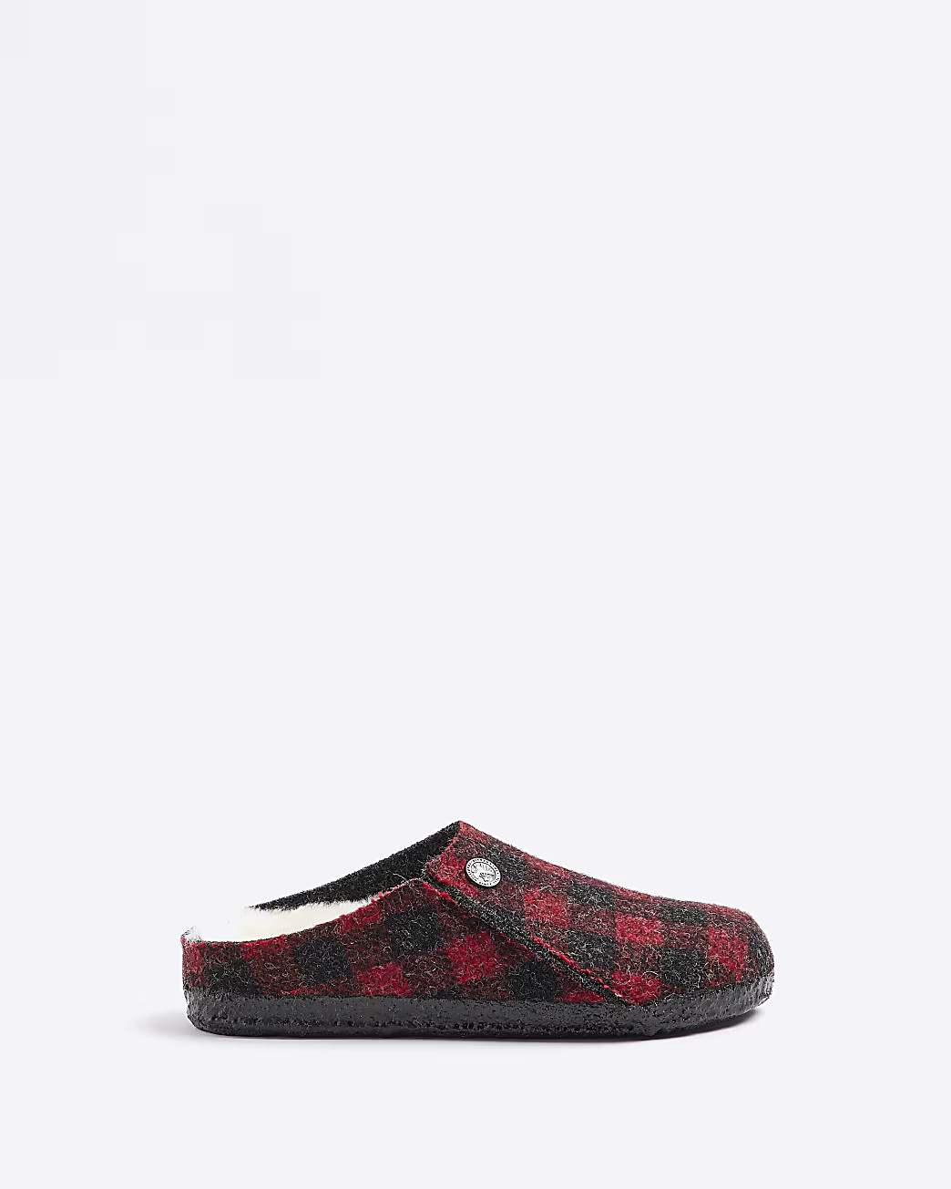 River Island Boys red Birkenstock check slippers | River Island (US)