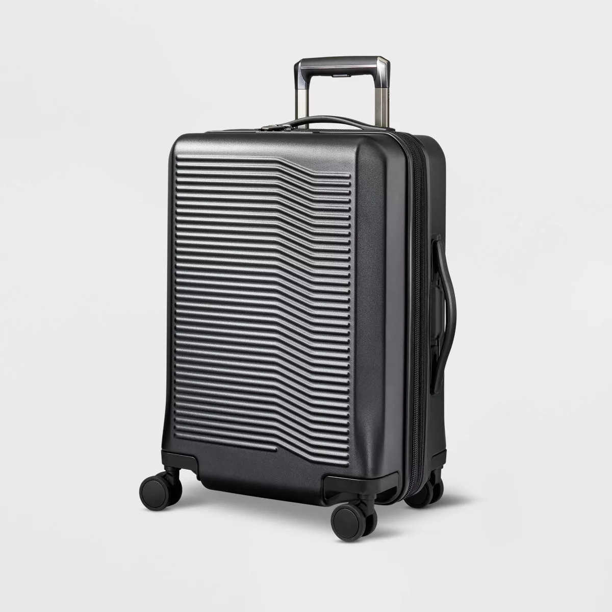 Signature Hardside Carry On Spinner Suitcase Matte Black - Open Story\u2122: TSA Locks, Water-Res... | Target