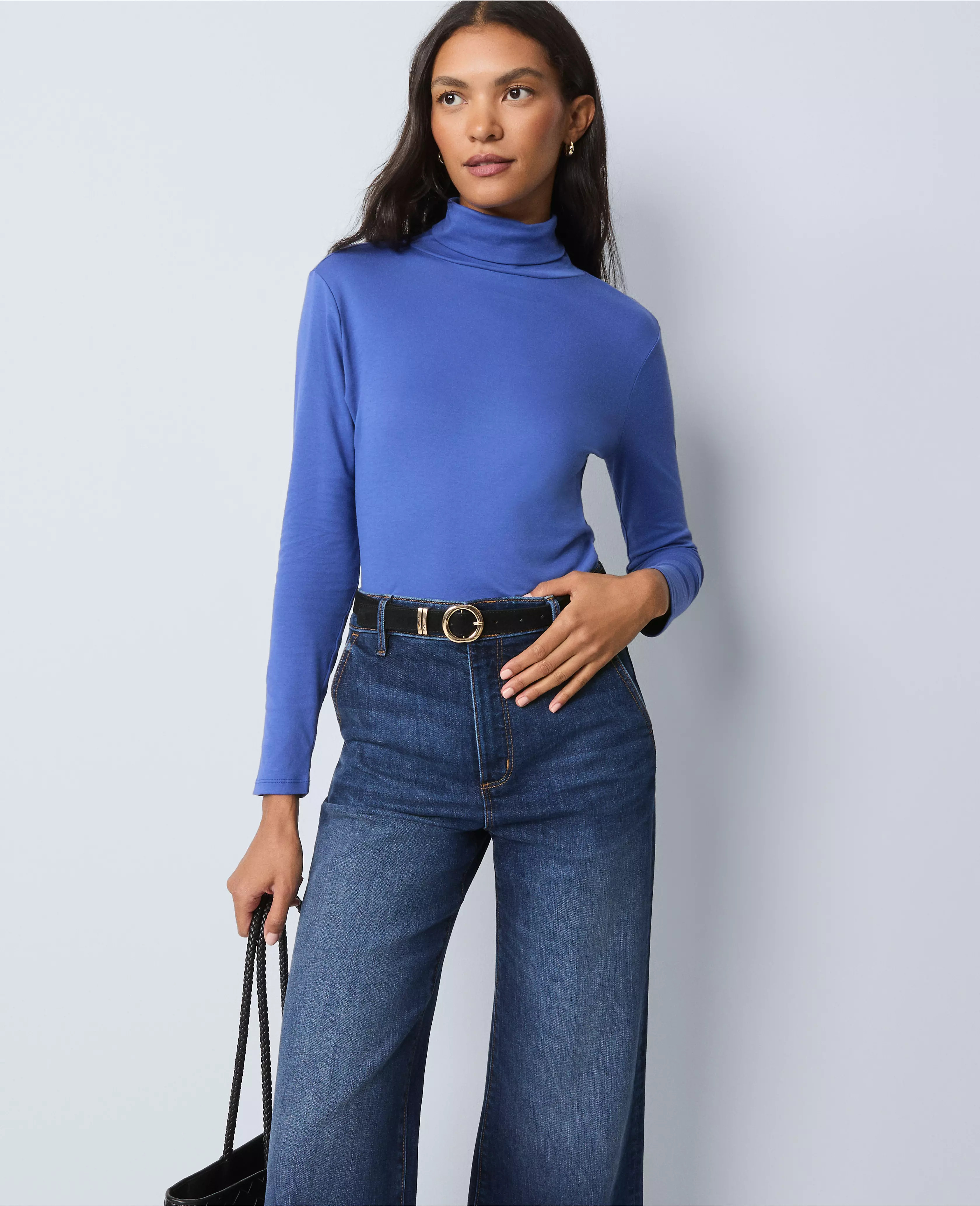 Weekend Collection Turtleneck Top | Ann Taylor