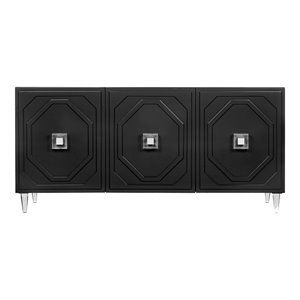 TOV Furniture Andros 31.7"H Transitional MDF Wood Buffet in Black Lacquer | Cymax