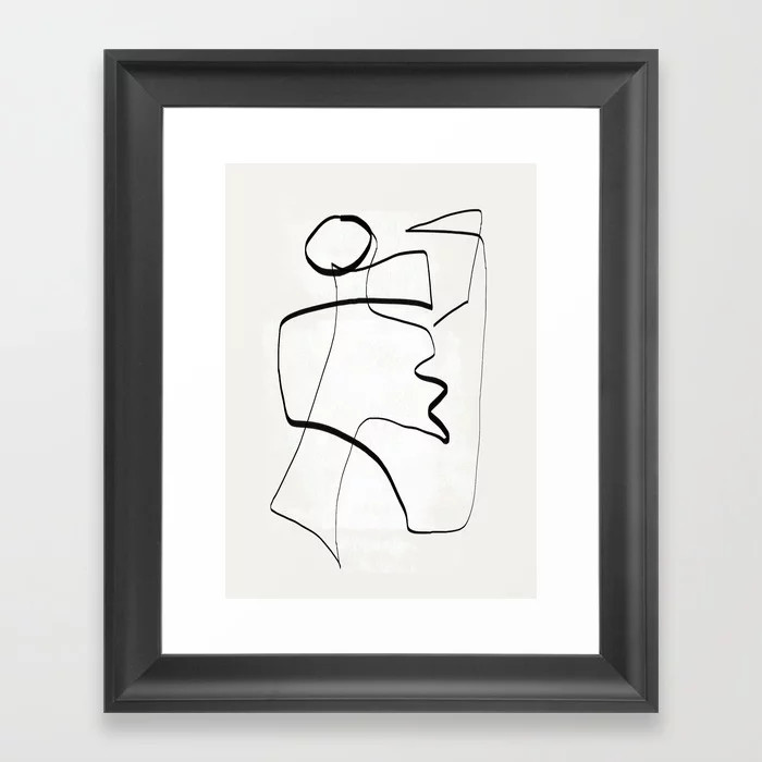 Abstract line art 6 Framed Art Print | Society6