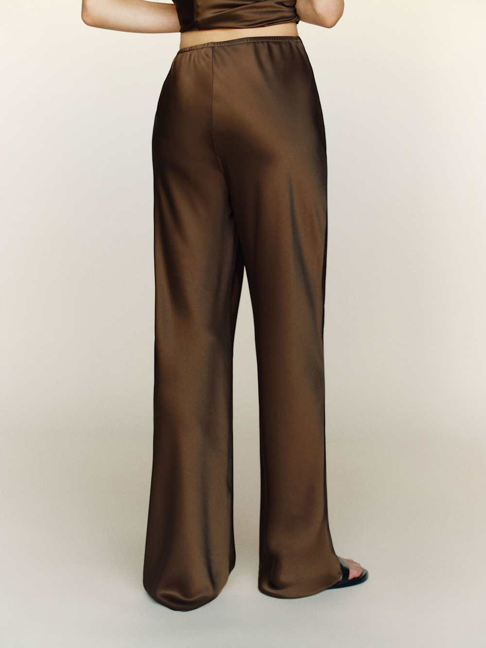 Gale Satin Mid Rise Bias Pant | Reformation (Global)
