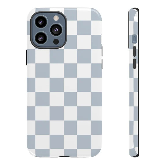 Light Blue Checkerboard Phone Case, Checkerboard Phone Case, Iphone Case, Samsung Case, Phone Tou... | Etsy (CAD)