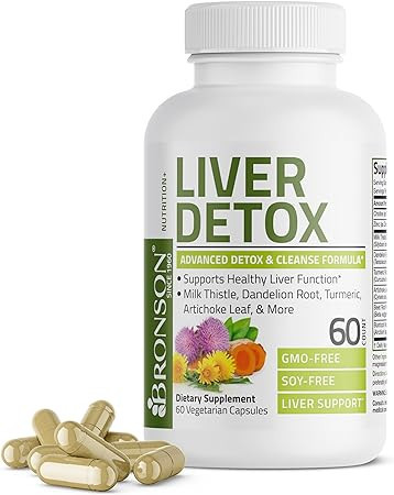 Bronson Liver Detox Advanced Detox & Cleansing Formula Supports Health Liver Function with Milk T... | Amazon (US)