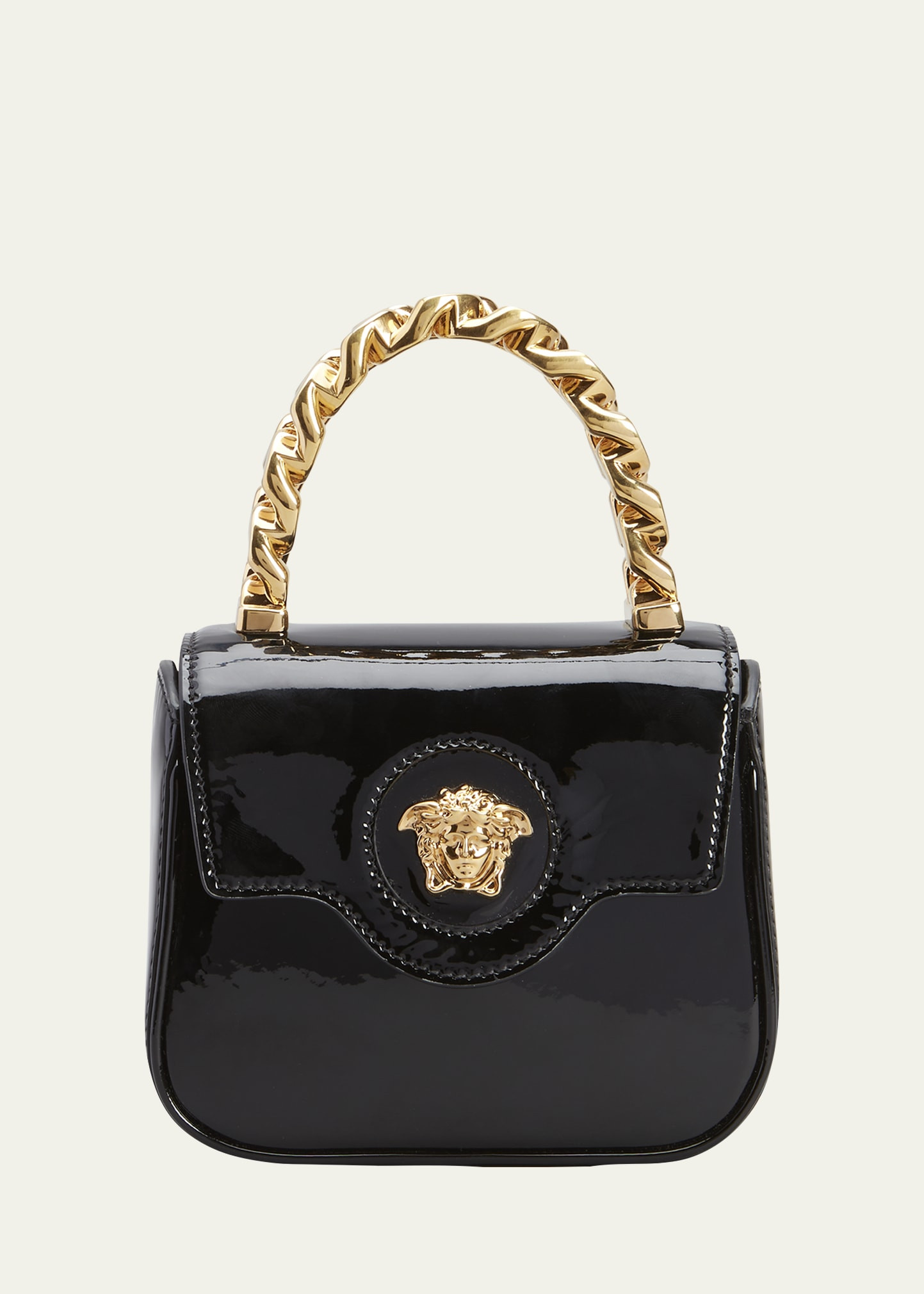 Versace Medusa Patent Chain Top-Handle Crossbody Bag | Bergdorf Goodman