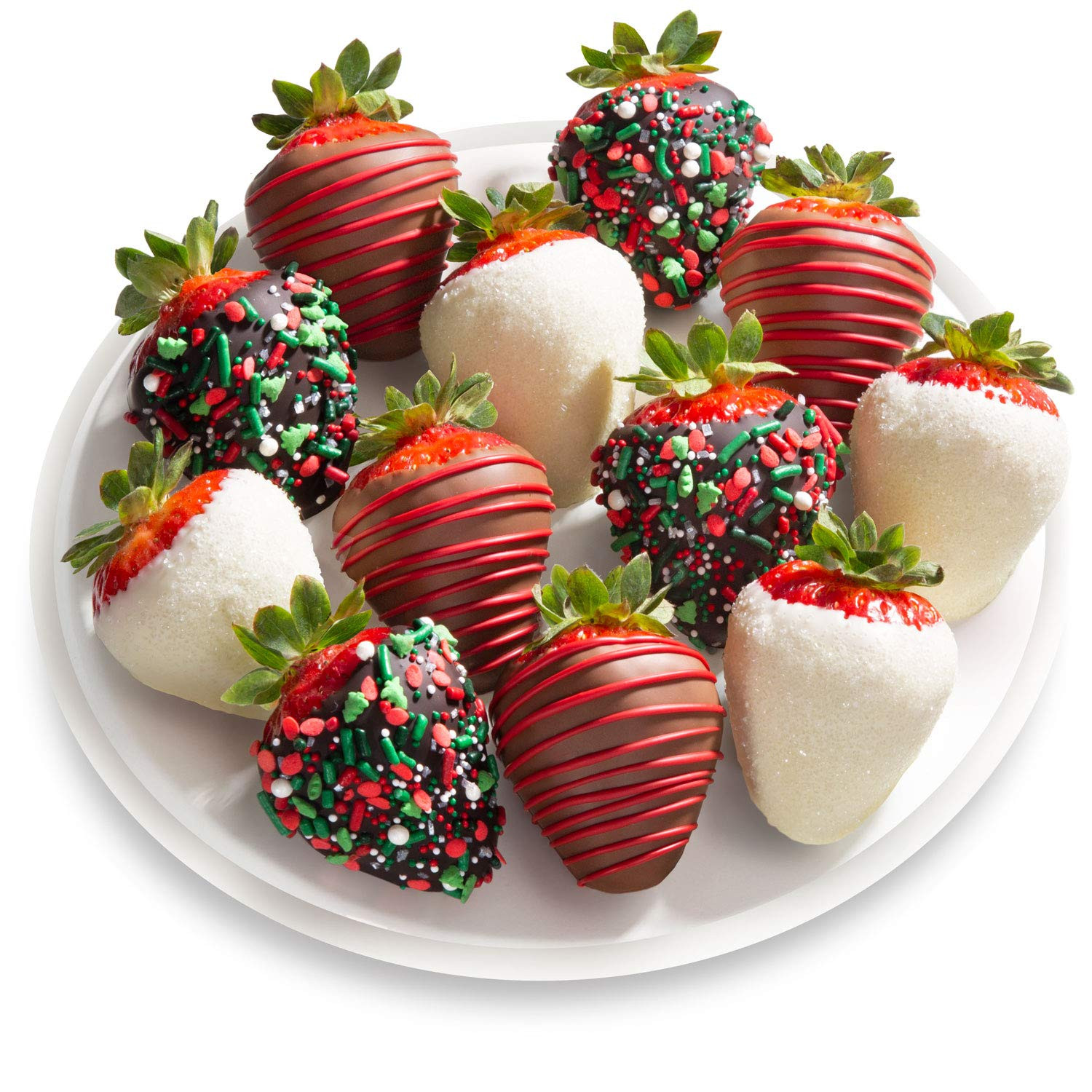12 Count Holly Jolly Dipped Christmas Strawberries | Amazon (US)