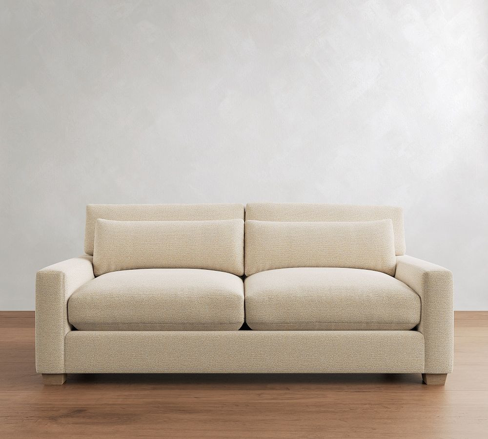 PB Comfort Modern Square Arm Deep Seat Sofa (62"&ndash;118") | Pottery Barn (US)