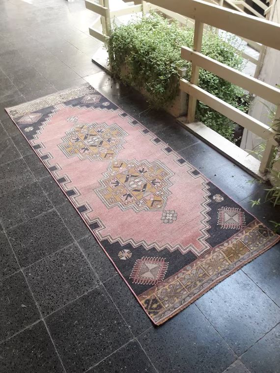 Vintage Turkish Runner Rug,Vintage Kitchen floor rug, 2.7x7.5ft FREE SHIPPING Oushak Turkish Carpet, | Etsy (US)