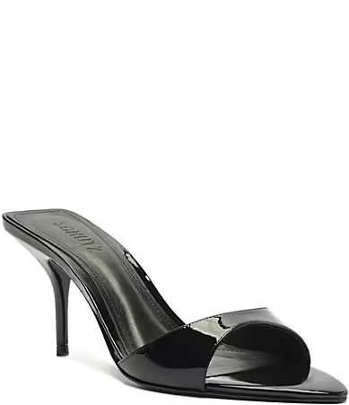 Schutz Elodie Patent Leather Stiletto Slide Sandals - 9.5 | Dillard's