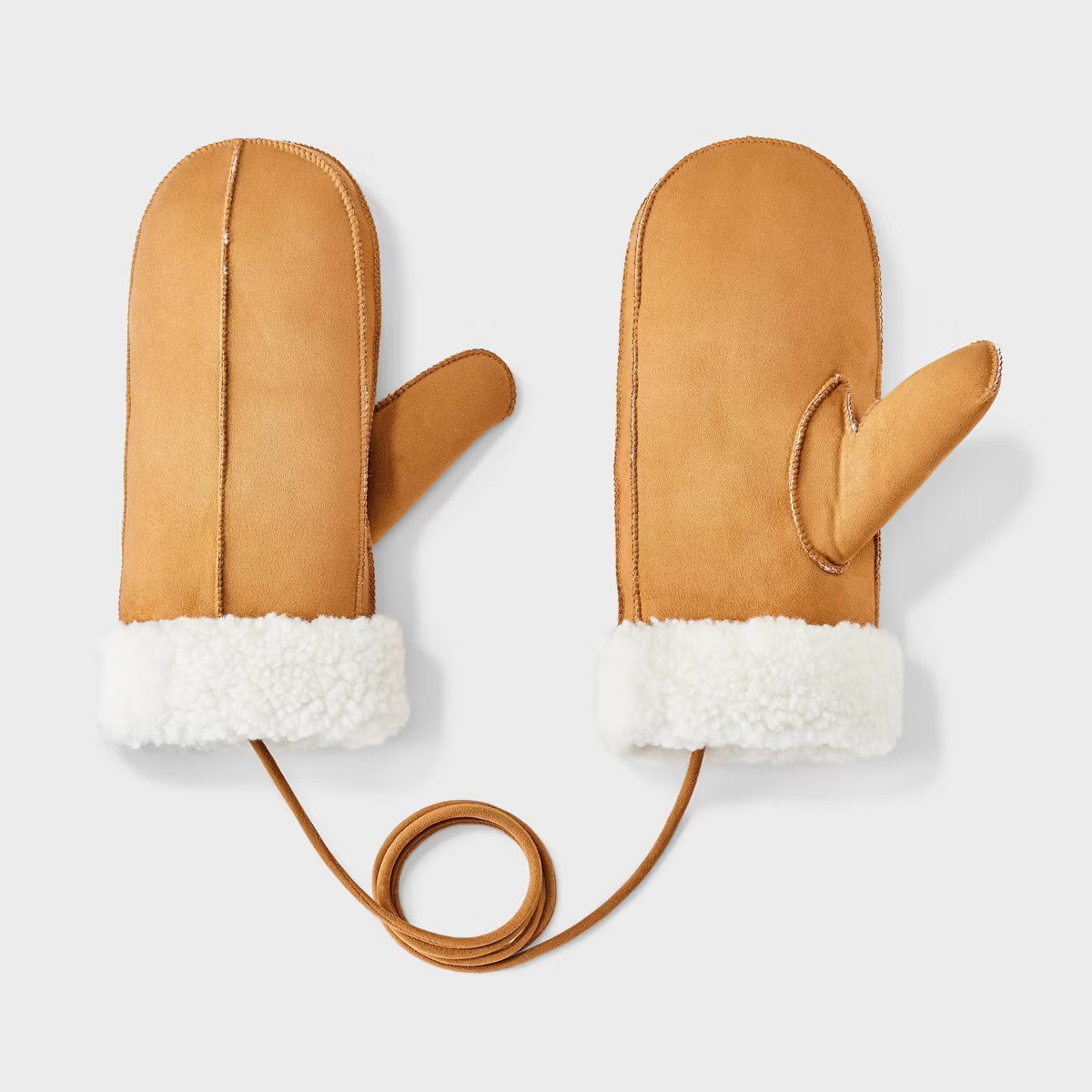 Faux Suede & Fur Mittens - Universal Thread™ Light Brown | Target