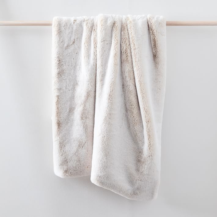 Faux Fur Chinchilla Throw | West Elm (US)