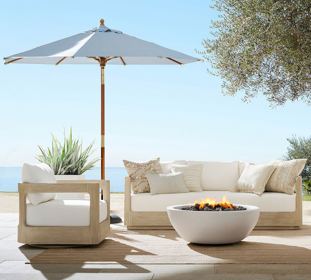 Aptos Outdoor Swivel Lounge Chair | Pottery Barn (US)