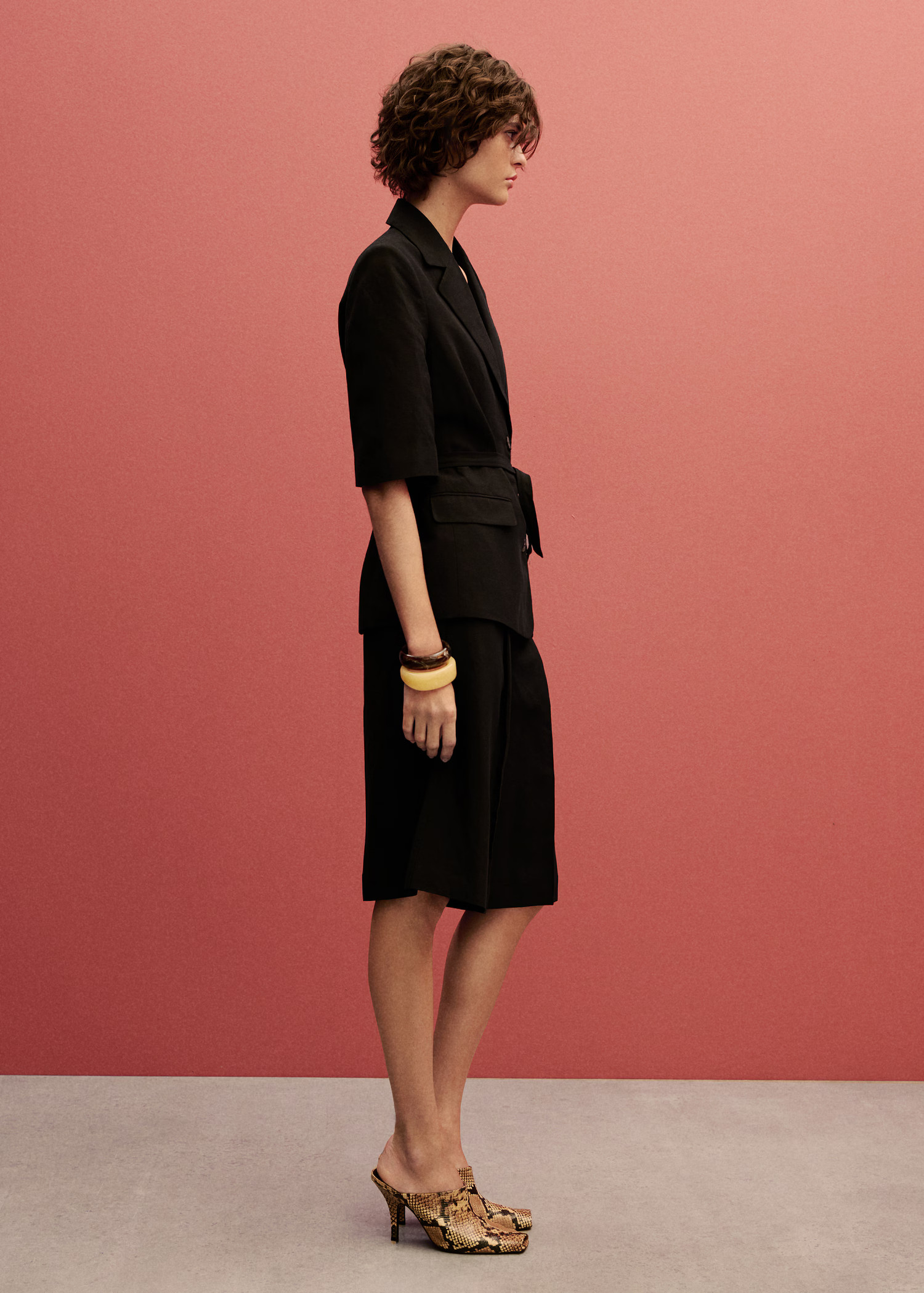 Linen-blend suit bermuda shorts | Mango (US/MX/AU)