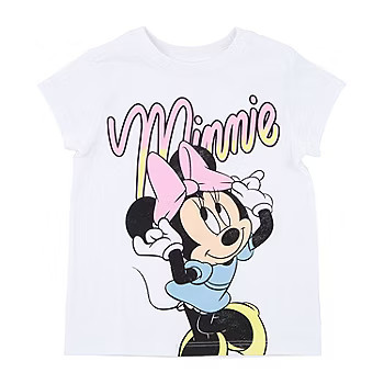 Toddler Girls Crew Neck Minnie Mouse Short Sleeve Graphic T-Shirt | JCPenney