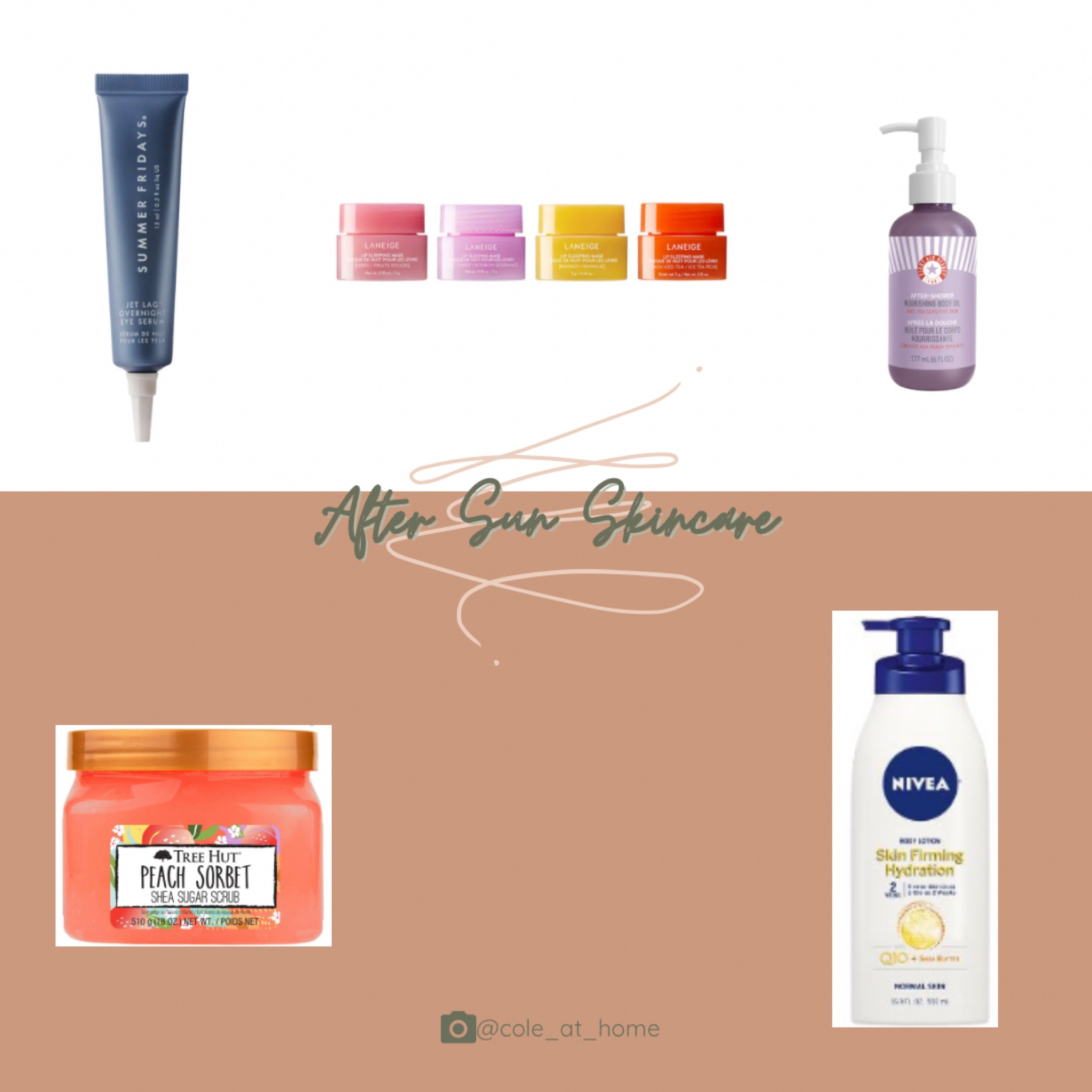 After sun care 

Lotion, body oils, lip mask, skincare

#LTKBeauty