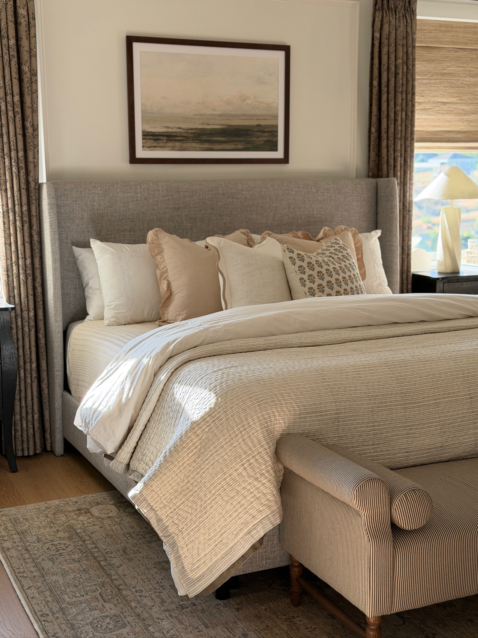 Our primary bedroom bedding! 

interior design, home decor, bedroom decor

#LTKmomlife #LTKOver40 #LTKHome