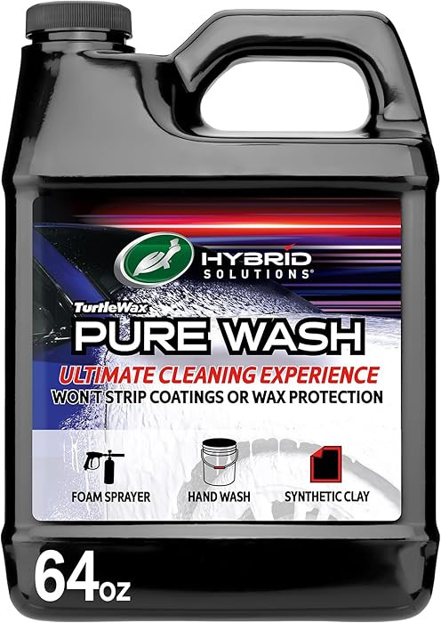 Turtle Wax Hybrid Solutions Pure Wash, pH Neutral Extreme Foaming Car Wash Soap, Bucket or Foam C... | Amazon (US)
