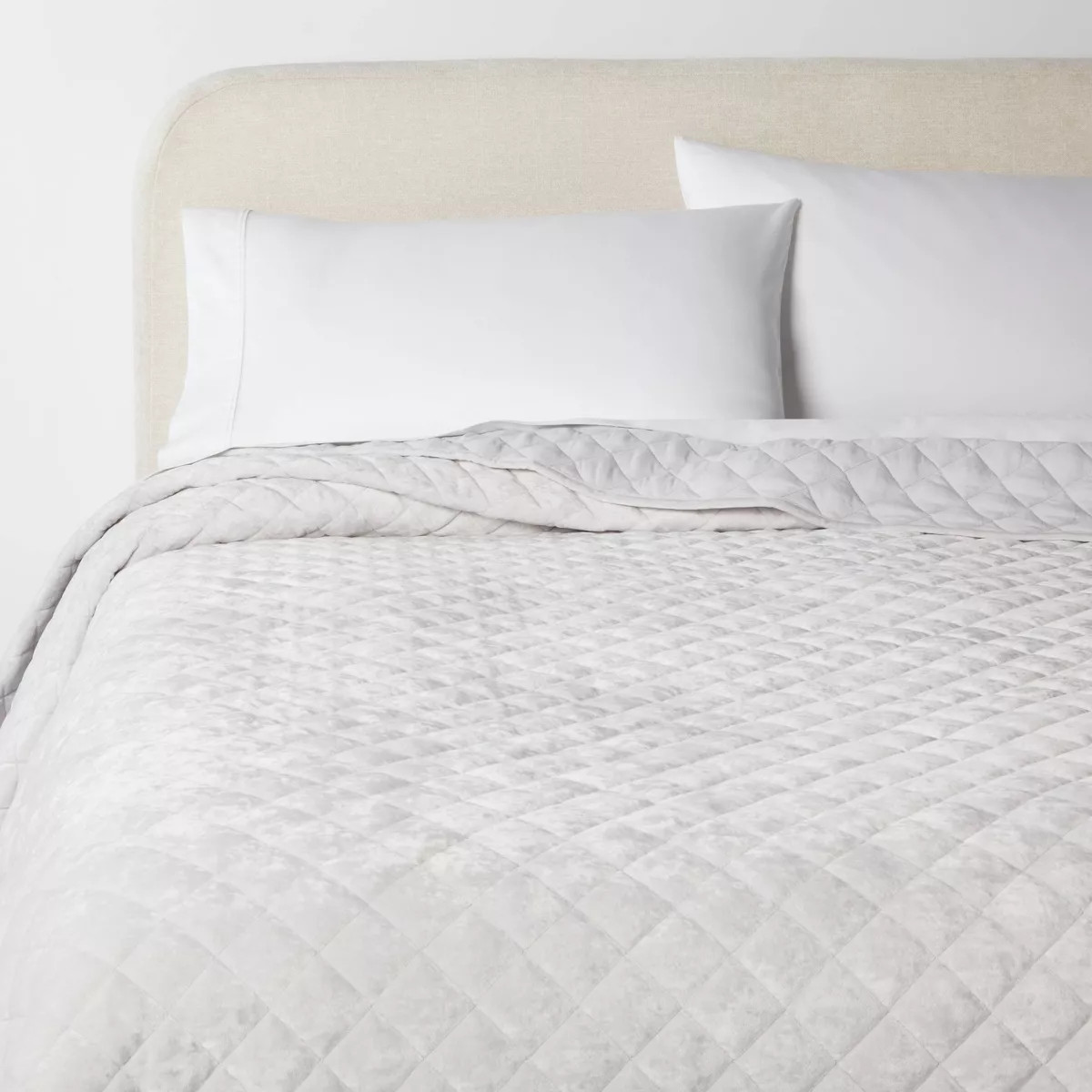 Luxe Diamond Stitch Velvet Quilt - Threshold™ | Target