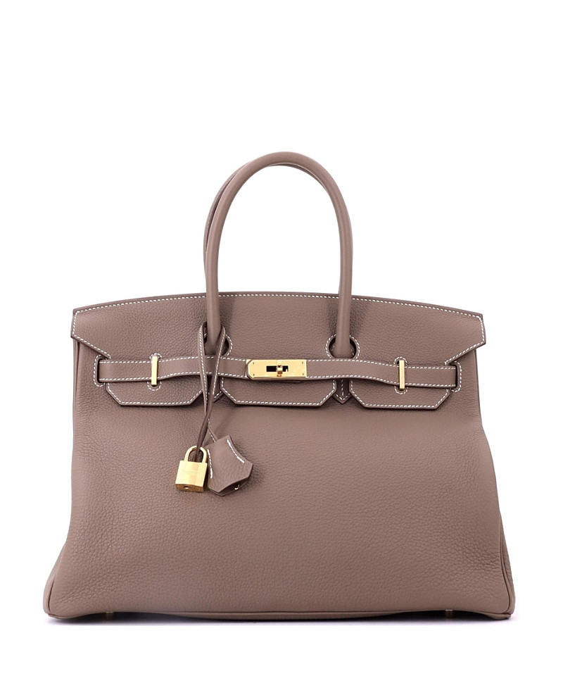 Pre-Owned HERMES Birkin 35 Handbag Grey Togo with Gold Hardware | Bloomingdale's (US)