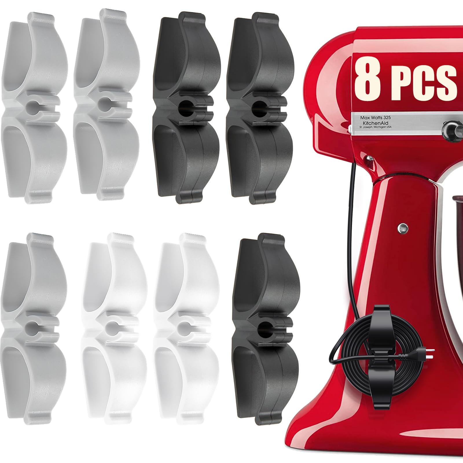 Cord Organizer for Appliances, 8 Pack Upgraded Kitchen Appliance Cord Organizer Stick On Applianc... | Amazon (US)