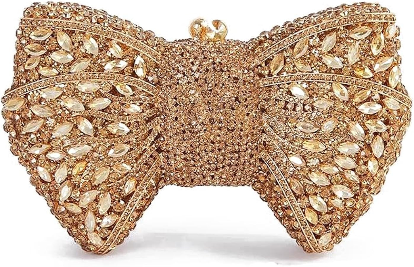 Women Luxury Bowknot Shaped Evening Clutch Sparkling Rhinestones Handbag for Banquet Wedding Part... | Amazon (US)