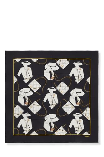 Chanel, Pre-Loved Black Silk Scarf, Black | Amazon (US)