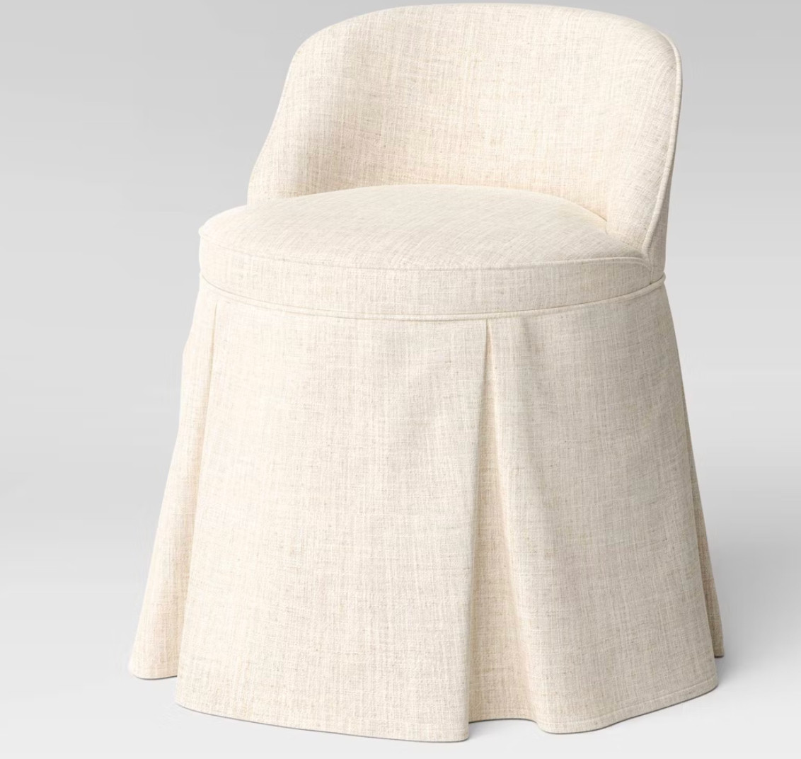 linen vanity chair 

 #LTKHome