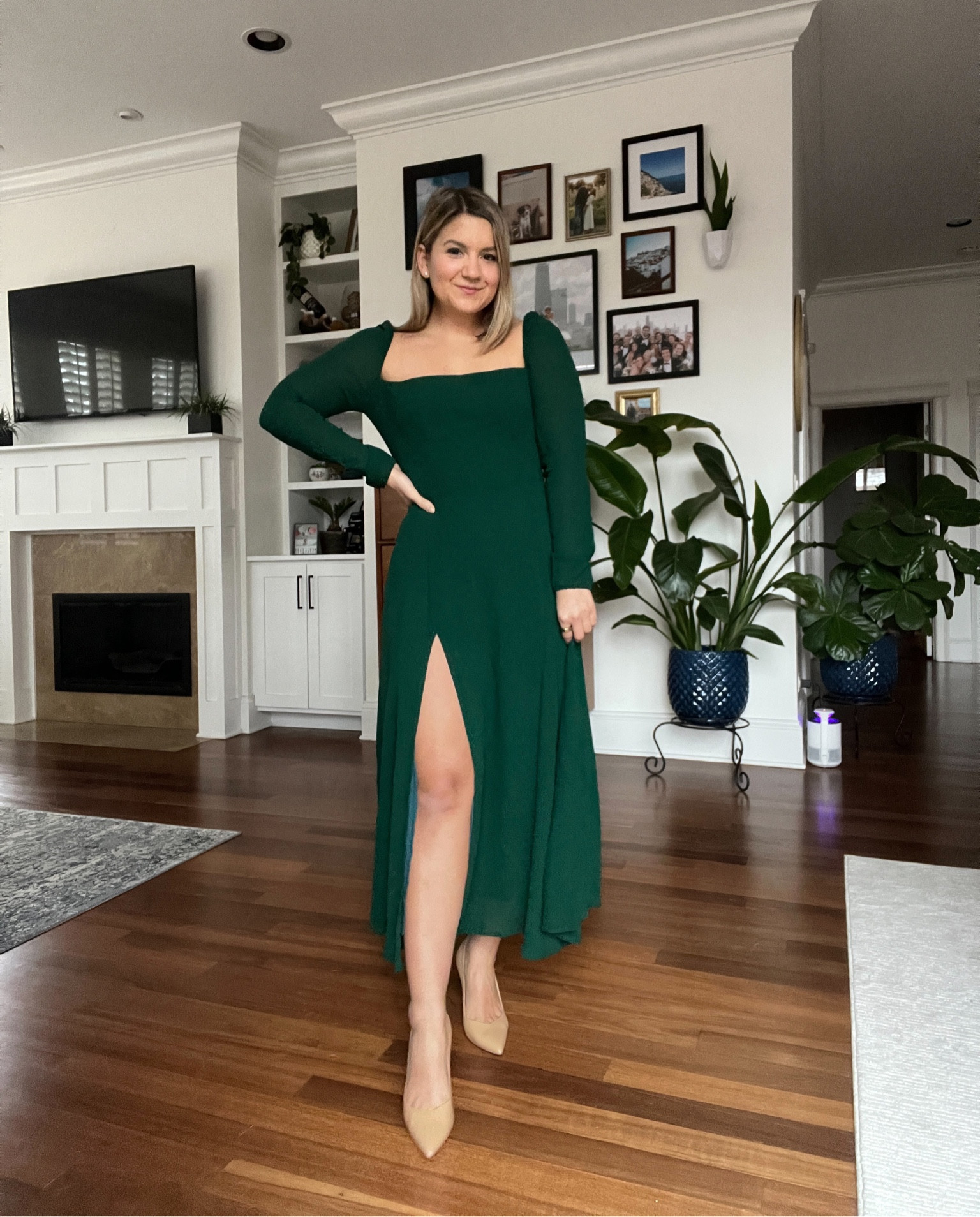 Green long sleeve wedding guest dress - runs true to size - I am usually a 2 and sized up to a 4 to be safe. It’s a little big but I like that it’s not skin tight! 
Few Moda dress 
Under $100
Reformation dupe 
Reformation lookalike 

#LTKwedding #LTKunder100 #LTKSeasonal
