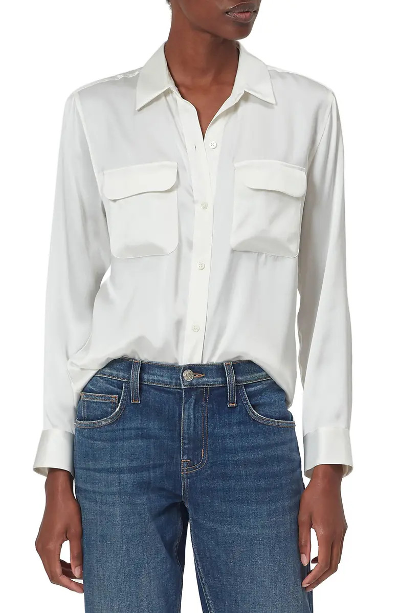 Signature Silk Button Up Silk Shirt | Nordstrom