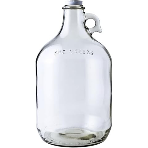 1 Gallon (128 oz) Clear Glass Jug With 38mm Cap | FAST SAME DAY SHIPPING | Amazon (US)