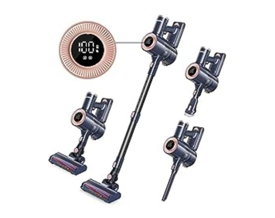 Homeika Cordless Vacuum Cleaner, 20Kpa Powerful Suction Vacuum with LED Display, 8 in 1 Lightweig... | Amazon (US)