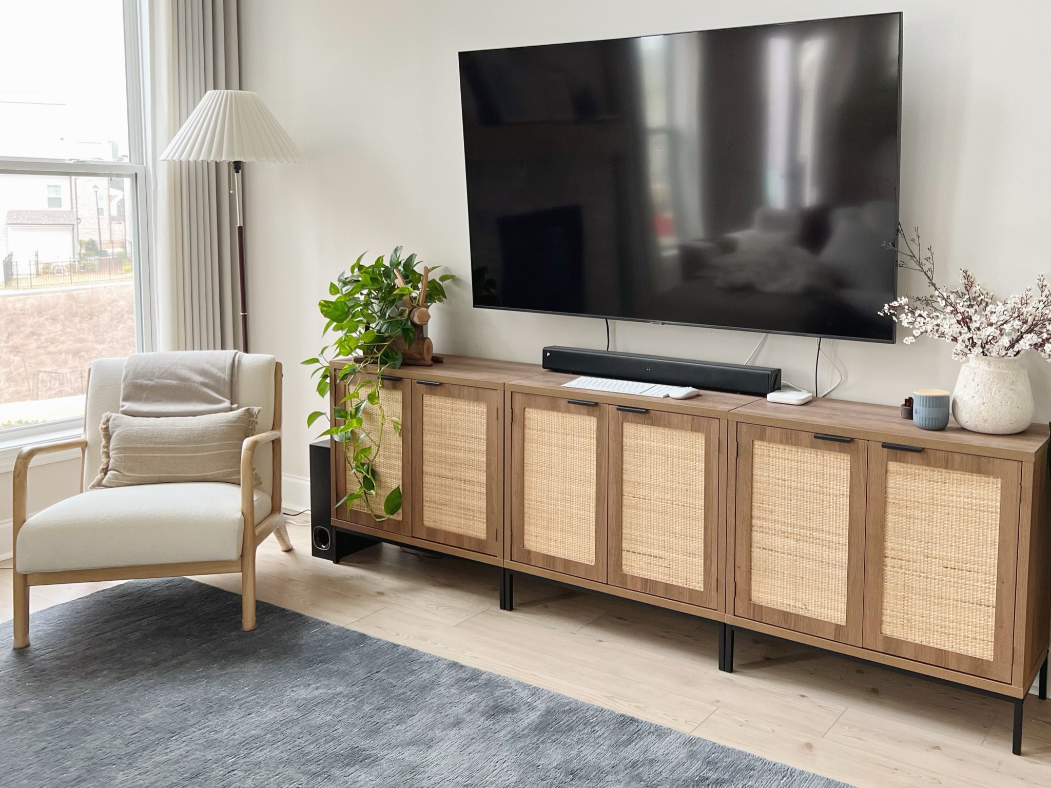 TV stand/console hack! Here’s a different cabinet I found. Push 3 of them to make this tv stand proportional.

#LTKhome
