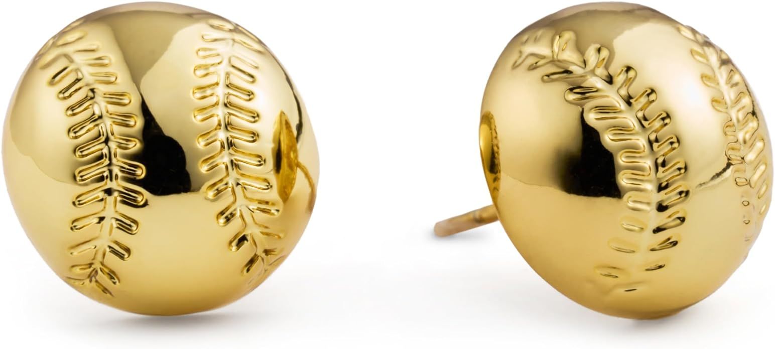 Enamel Sports Earrings Jewelry | Softball Baseball Volleyball Tennis Soccer Stud Earrings | Amazon (US)
