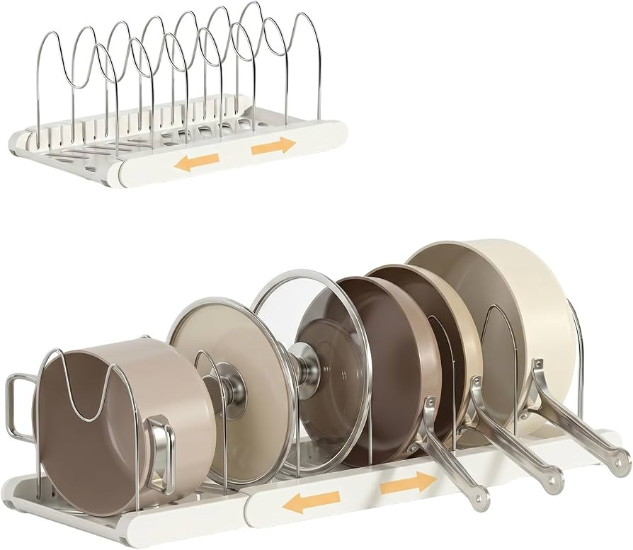 Deckelhalter, Organizer K\u00fcche & Topfdeckelhalter, Unter Schrank T\u00f6pfe und Pfannen Organ... | Amazon (DE)