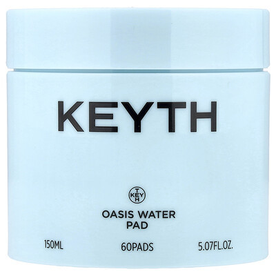 KEYTH, Trued Oasis Water Pad, 60 Pads, 5.07 fl oz (150 ml) | iHerb