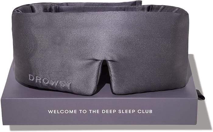 DROWSY Silk Sleep Mask - Face-Hugging, Padded Cocoon for Luxury Sleep in Total Darkness - 100% Pu... | Amazon (US)