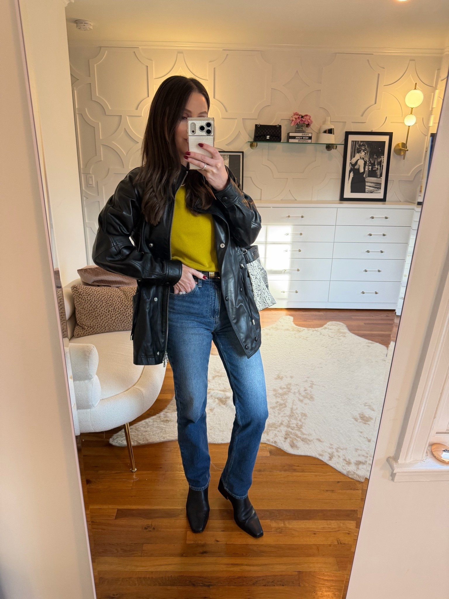 Best selling jacket and jeans and boots styled together! All true to size and an easy go-to fall look