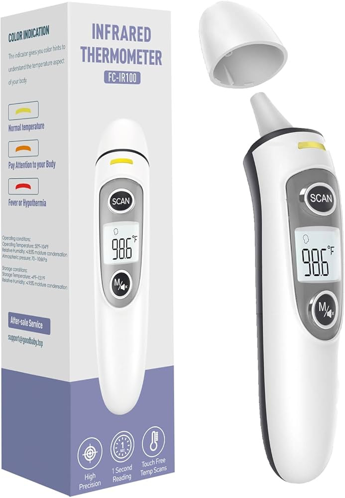 Ear Thermometer for Adults and Kids, Digital Accurate Ear and Forehead Thermometer with Fever Ala... | Amazon (US)