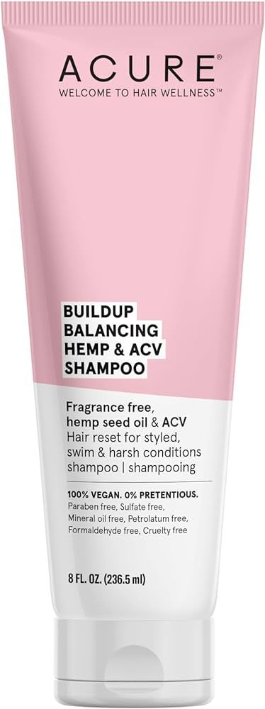 ACURE Buildup Balancing Hemp & Apple Cider Vinegar Shampoo | 100% Vegan | Resets & Balances Hair ... | Amazon (US)