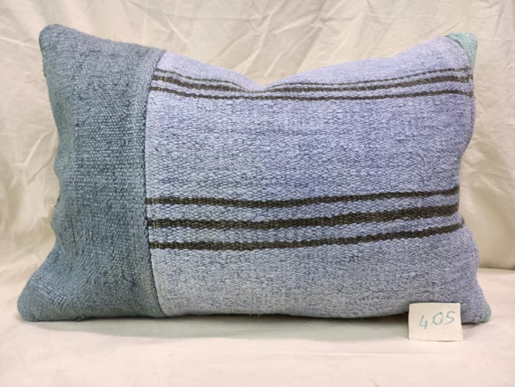 Organic Pillow 16"×24" İnches Decorative Pillow Lumbar Pillow Gray Pillow Turkish Kilim Pillow ... | Etsy (US)