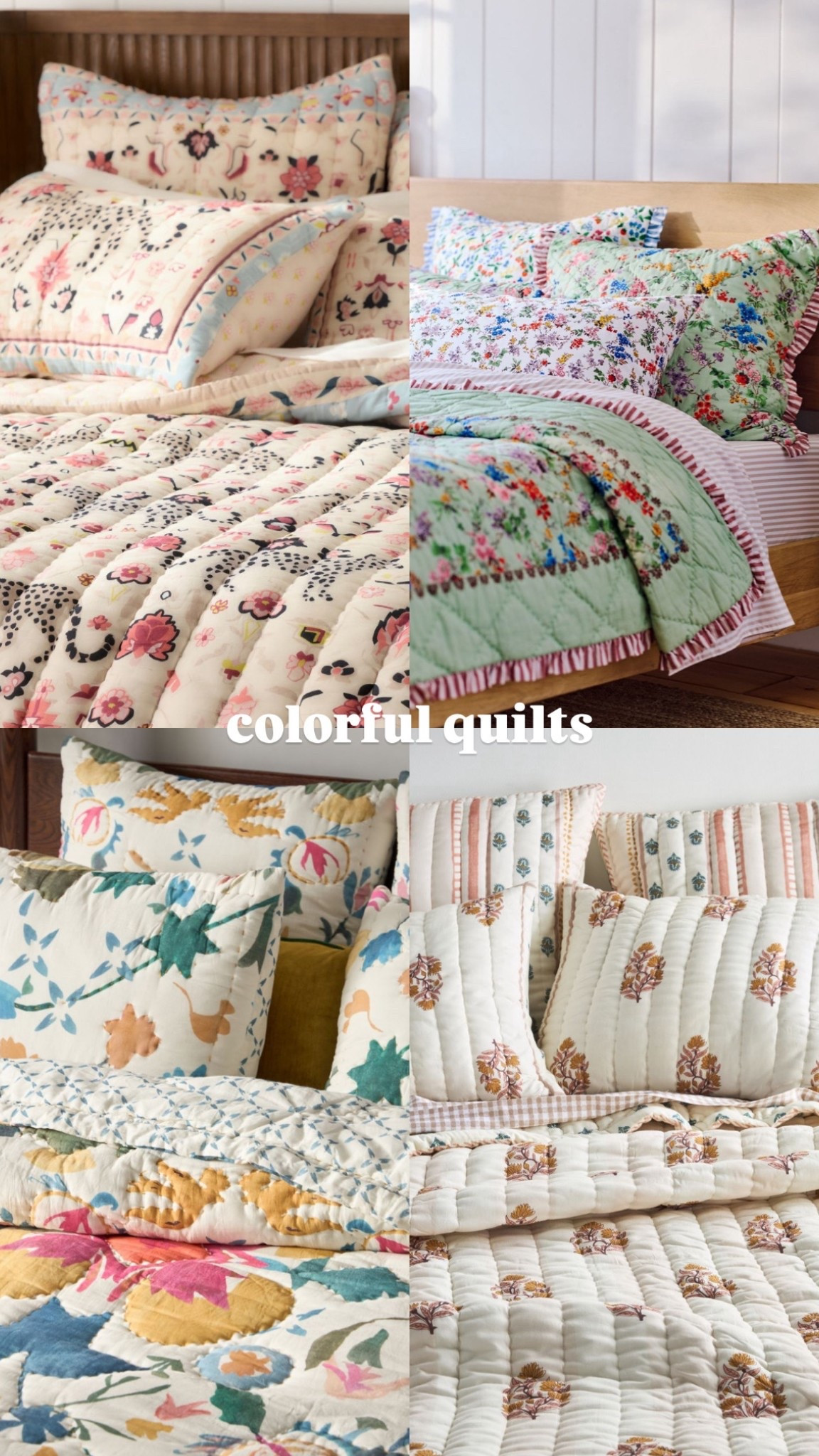 Colorful quilts! Lightweight and beautiful quilts for spring and summer! These printed shams would be so cute with the quilt or by themselves with other bedding!

Colorful home, bedding 

#LTKHome