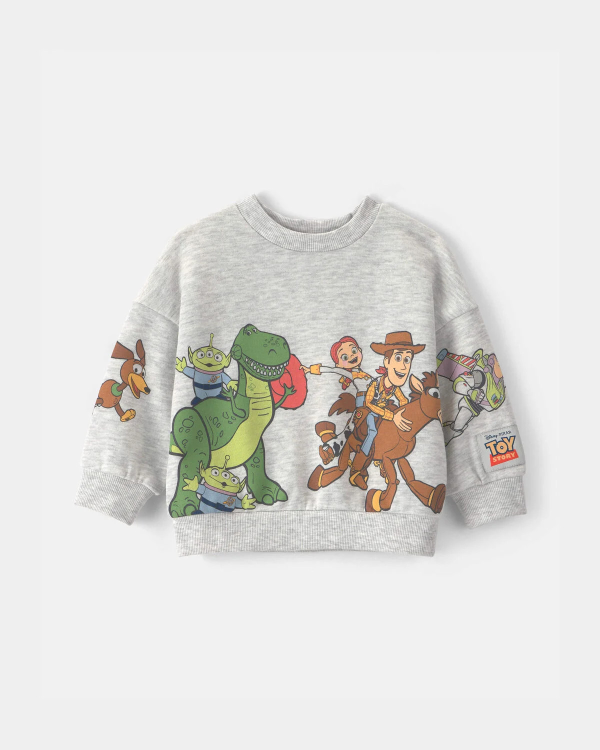 Baby Boy Pixar© Toy Story French Terry Long-Sleeve Pullover Sweatshirt - Grey | Carter's | Carter's Inc