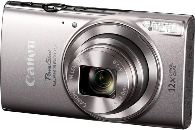 Canon PowerShot ELPH 360 Digital Camera w/ 12x Optical Zoom and Image Stabilization - Wi-Fi & NFC... | Amazon (US)