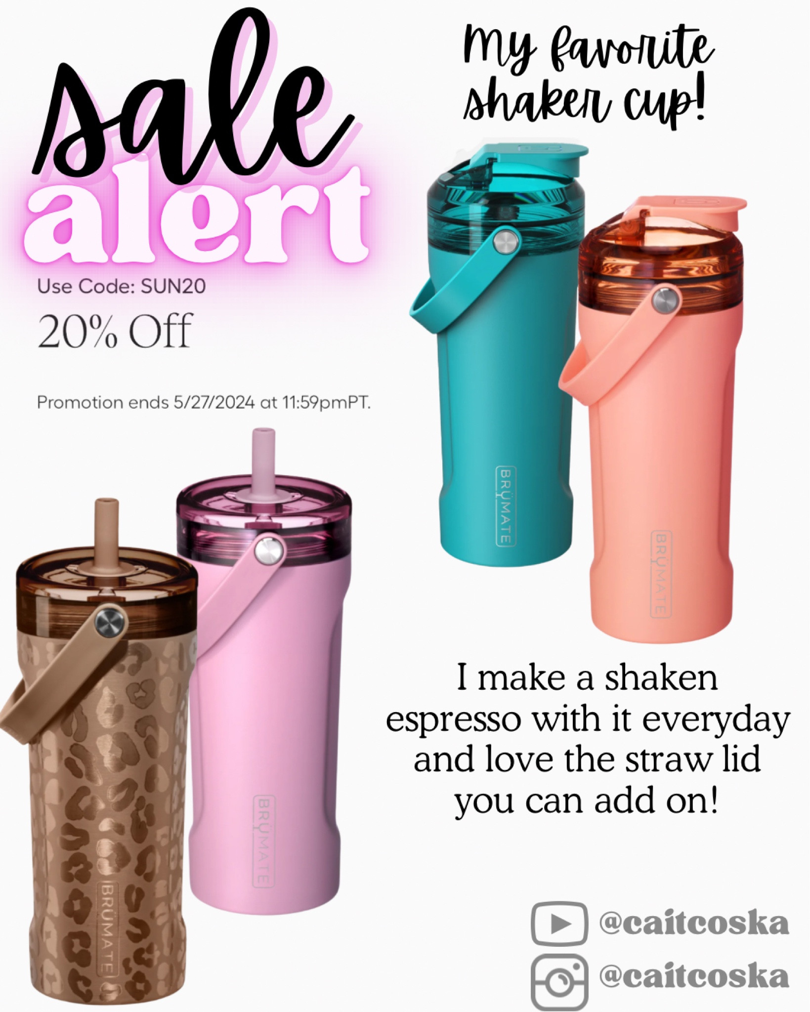 Every morning I make myself a shaken espresso using the Brumate shaker cup. I love the straw lid you can add on separately. It’s perfect for my iced lattes! You can also shake up your protein drink or any supplement drinks right in this and I love how the cup keeps it cold. It’s already a great value but this sale makes it that much better!

#LTKFitness #LTKGiftGuide #LTKTravel